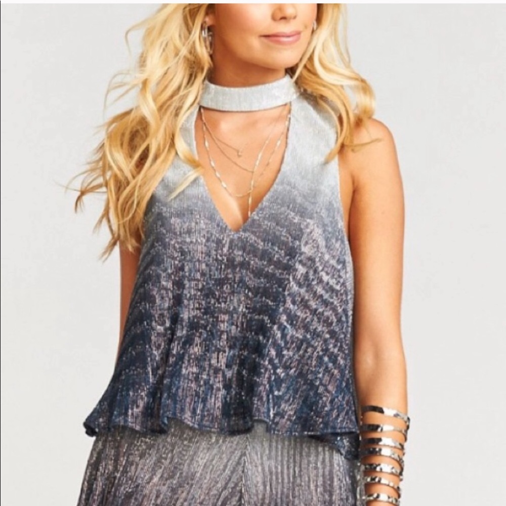 NWT Show Me Your Mumu Casey Collar Top Icicle